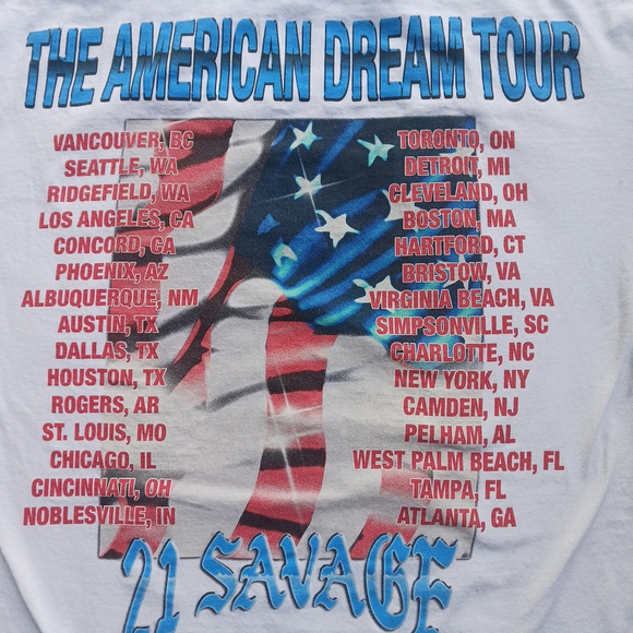 21 Savage American Dream Tour T-Shirt XL - Picture 5 of 5